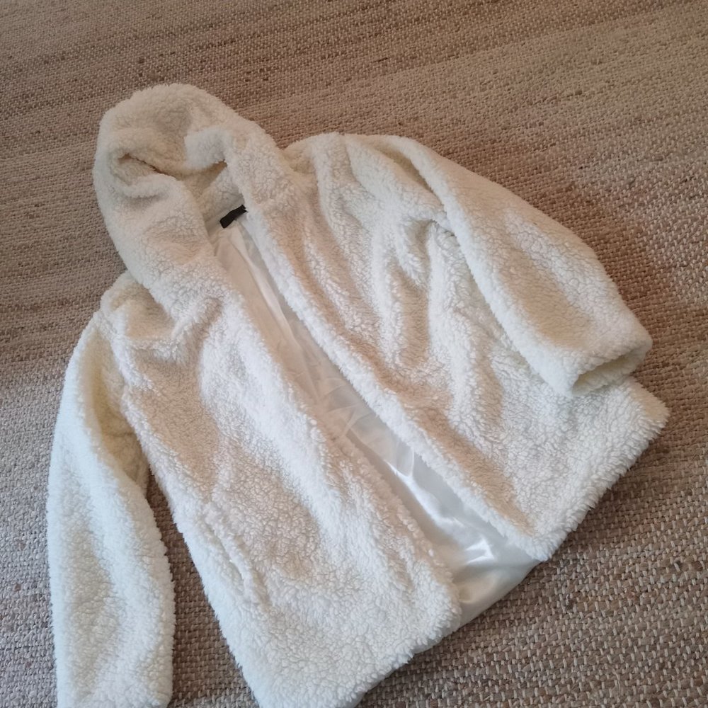 Janice, Soft and Cozy Hooded Teddy Jacket